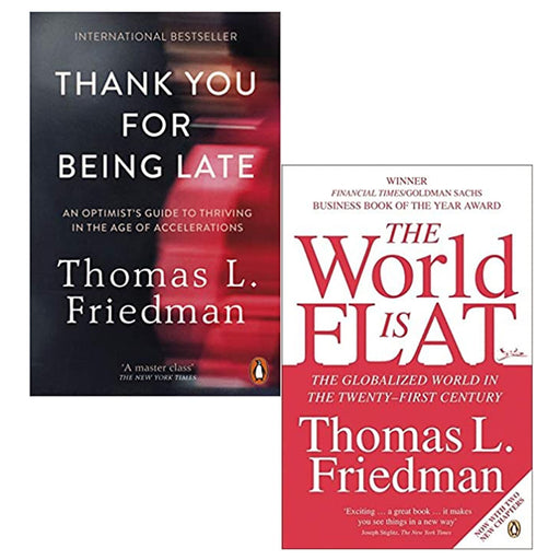 Thomas L. Friedman 2 Books Collection Set(Thank You for Being Late & The World is Flat) - The Book Bundle