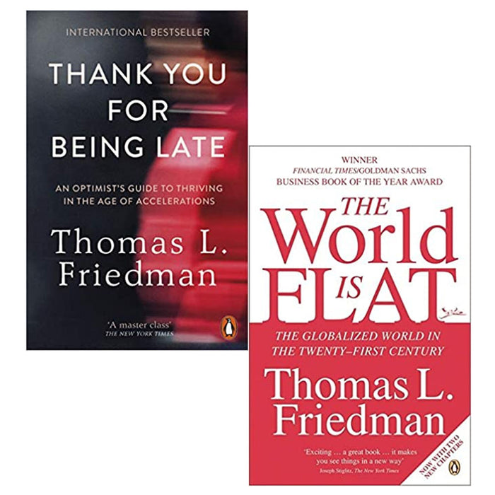 Thomas L. Friedman 2 Books Collection Set(Thank You for Being Late & The World is Flat) - The Book Bundle