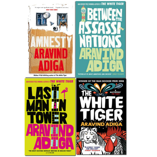 Aravind Adiga 4 Books Collection Set (Amnesty,White Tiger,Between,Last Man) NEW - The Book Bundle