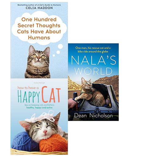 Nala's World,One Hundred Secret,How to Have A Happy Cat 3 books collection set - The Book Bundle