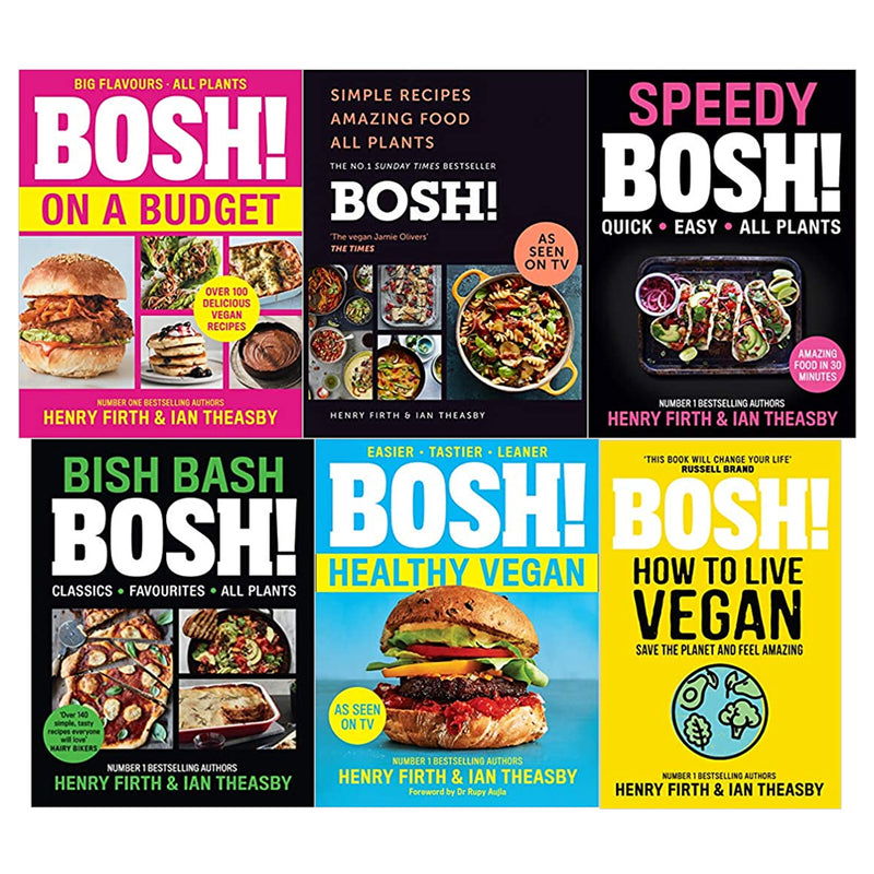 BOSH! Series 6 Books Set (How to Live Vegan, on a Budget, Simple recipes, BISH BASH, Healthy Vegan, Speedy) - The Book Bundle
