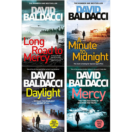 Atlee Pine series 4 Books Set By David Baldacci (Long Road to Mercy, A Minute to Midnight, Daylight, Mercy) - The Book Bundle