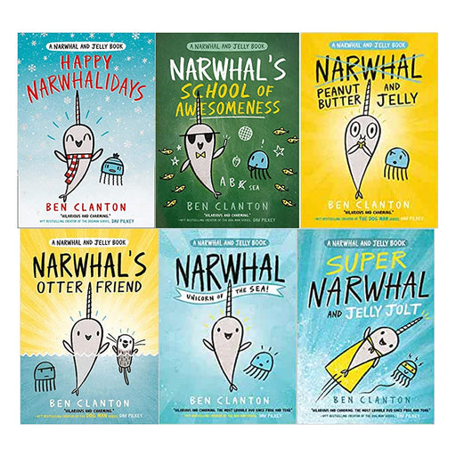 Narwhal and Jelly Series 6 Books Collection Set By Ben Clanton(Narwhal's Otter ) - The Book Bundle