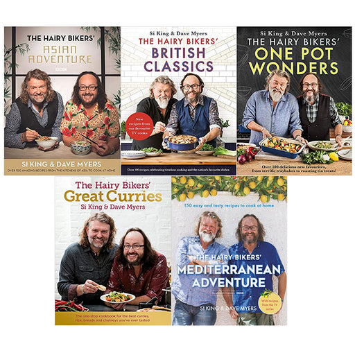 The Hairy Bikers Series By Hairy Bikers 5 Books Set (Asian Adventure, Mediterranean, British)NEW - The Book Bundle