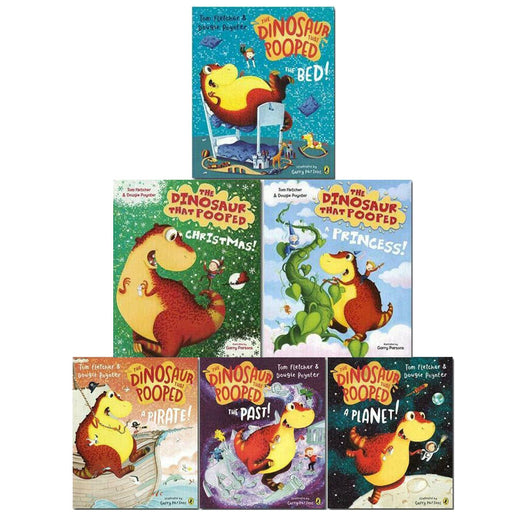 Dinosaur that pooped 6 books collection set by tom fletcher (Bed, Princess, Past) - The Book Bundle