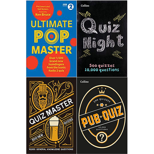Ultimate PopMaster, Collins Quiz Night, Collins Quiz Master, Collins Pub Quiz 4 Books Set - The Book Bundle