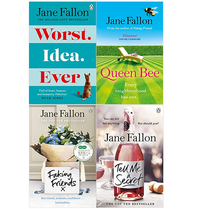 Jane Fallon 4 Books Collection Set (Worst Idea Ever, Queen Bee, Faking Friends, Tell Me a Secret ) - The Book Bundle