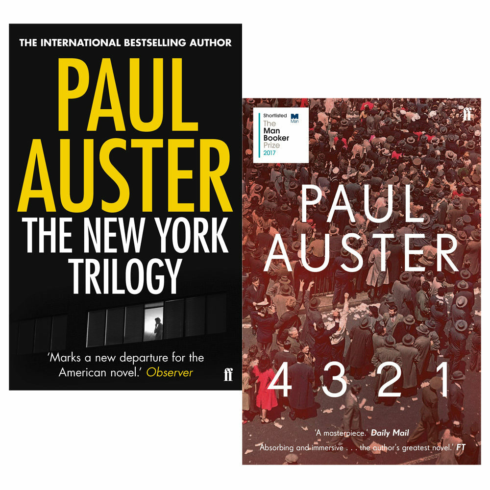 The New York Trilogy & 4 3 2 1 By Paul Aster 2 Books Set
