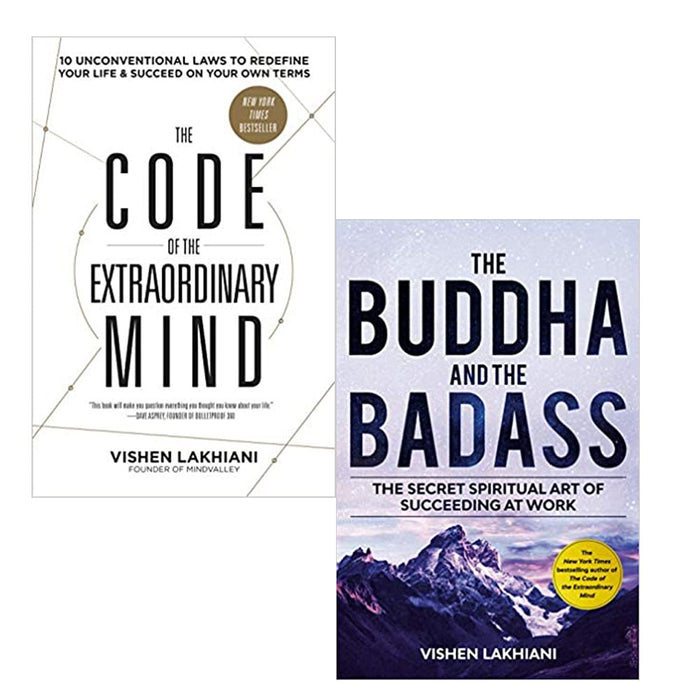 Vishen Lakhiani 2 Books Collection Set (The Code of the Extraordinary Mind & The Buddha and the Badass) - The Book Bundle