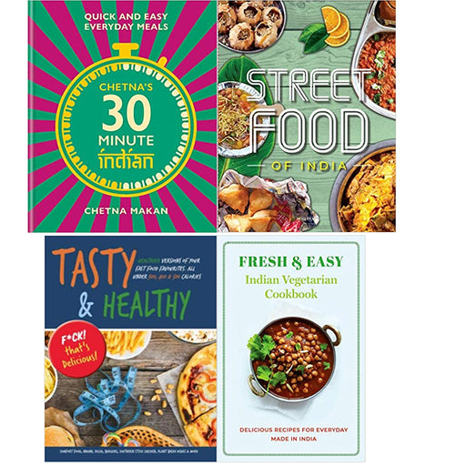 Chetna's 30-minute Indian, FRESH & EASY INDIAN, Tasty & Healthy, Fresh & Easy Indian Vegetarian  4 Books Set - The Book Bundle