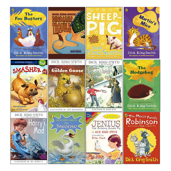 Dick king smith Collection 12 Books Set Fox busters, Martin's mice, Sh