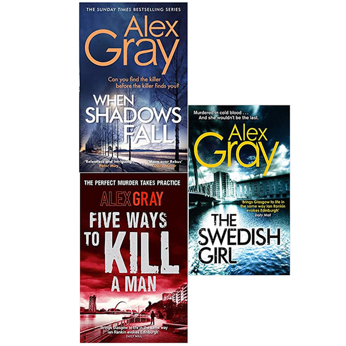 Alex Gray DSI Lorimer Series 3 Books Collection Set Pack  ( When Shadows Fall) - The Book Bundle