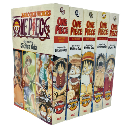 One Piece (3-in-1) Baroque Works & Blue East Series (Vol 1-5) Eiichiro Oda 5 Books Set  New - The Book Bundle