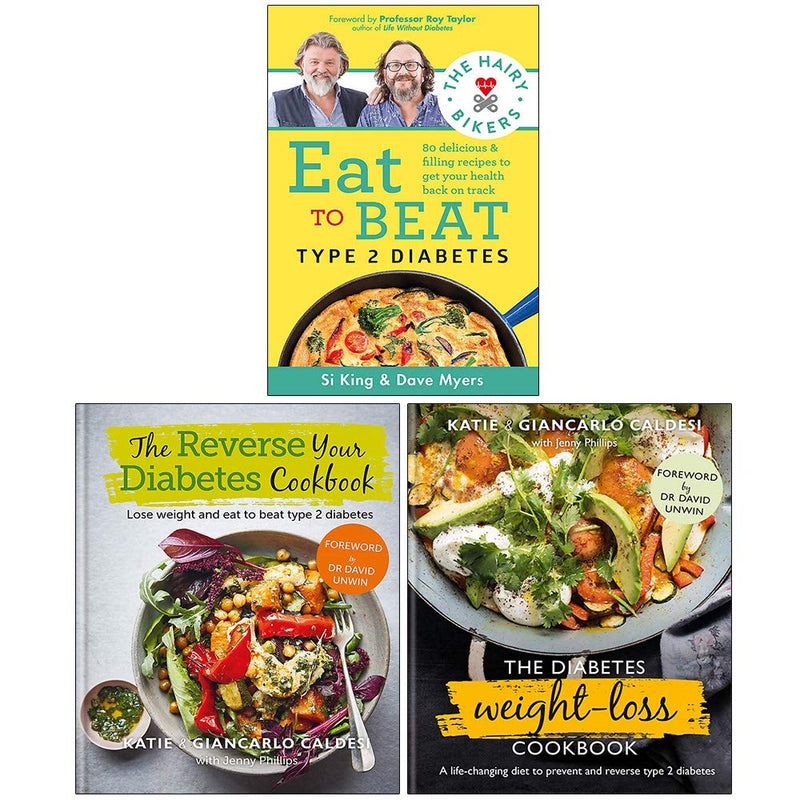 The Hairy Bikers Eat to Beat Type 2 Diabetes,The Reverse Your Diabetes , The Diabetes Weight-Loss 3 Books Collection Set - The Book Bundle