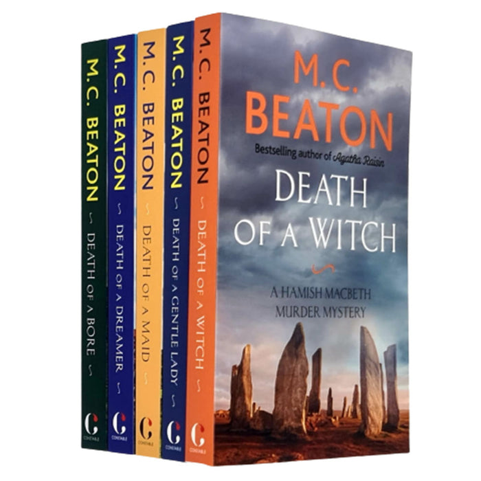 Hamish Macbeth Death Series 5 Books Collection Set by MC Beaton(Bore,Gentle Lady,witch , MaidDreamer) - The Book Bundle
