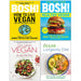 BOSH! How to Live Vegan, BOSH! Healthy Vegan, Go Lean Vegan, The Vegan Longevity Diet 4 Books Collection Set By  Ian Theasby Henry Firth - The Book Bundle