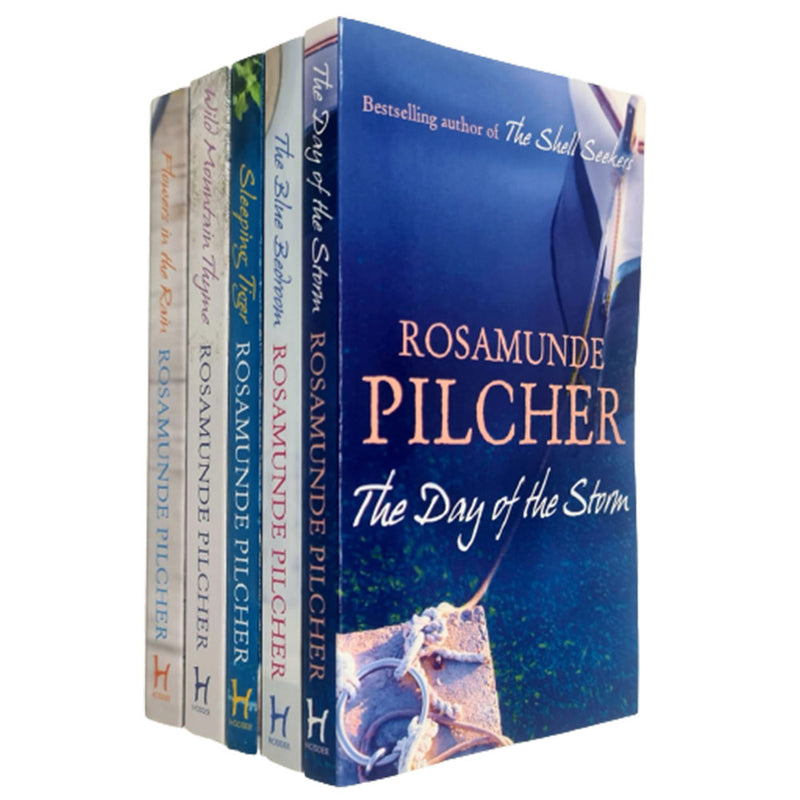Rosamunde Pilcher 5 Books Collection Set Sleeping Tiger, The day of the Storm,Flowers,Mountain,Bedroom - The Book Bundle