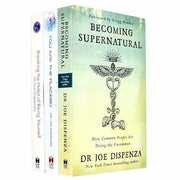 Set of three paperback books by Joe Dispenza, including Becoming Supernatural and You Are The Placebo, on non-fiction personal development.