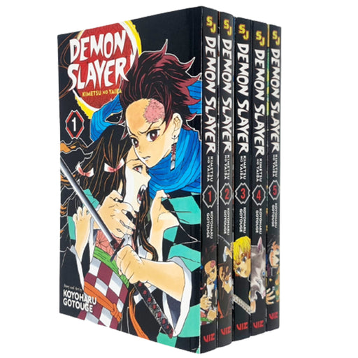 Demon Slayer Kimetsu No Yaiba 1-5 Vol 5 Books Set By Koyoharu Gotouge PB NEW - The Book Bundle