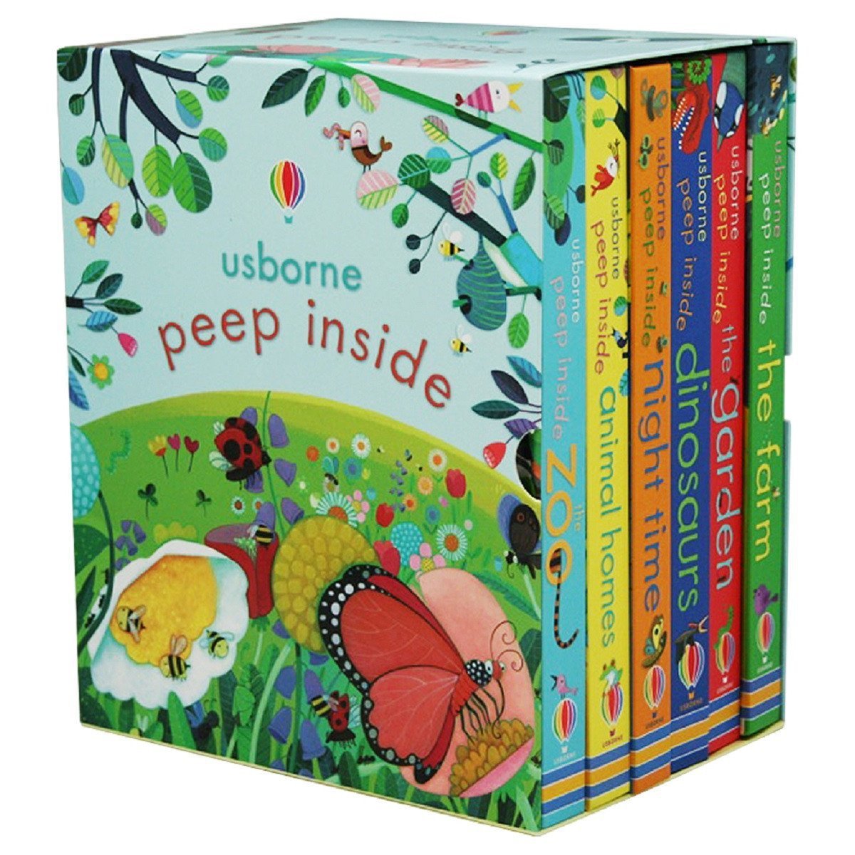 Peep Inside Complete 6 Books Collection By Usborne (Zoo, Animal