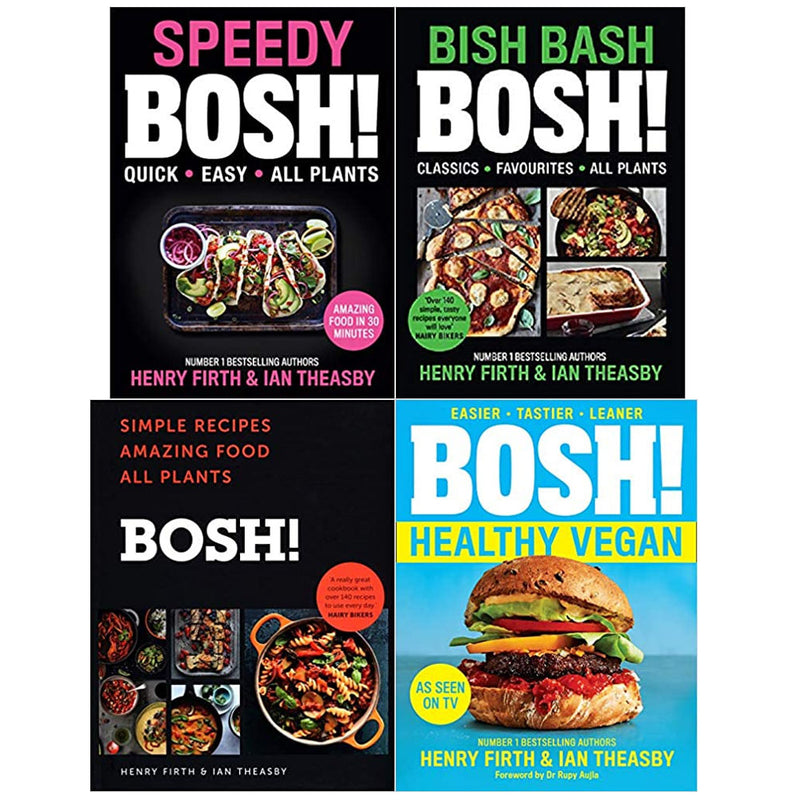 BOSH! Series By Henry Firth 4 Books Collection Set (Healthy Vegan, Speedy, BISH BASH, Simple) - The Book Bundle