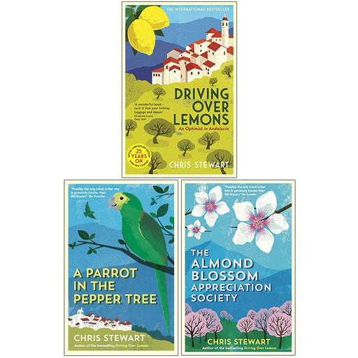 Lemons Trilogy 3 Books Collection Set By Chris Stewart (Driving Over Lemons, A Parrot in the Pepper Tree, The Almond Blossom Appreciation Society) - The Book Bundle