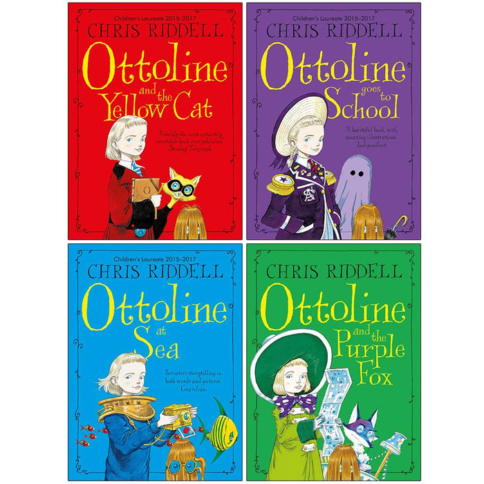 Chris Riddell Ottoline Collection 4 Books Set Paperback NEW - The Book Bundle