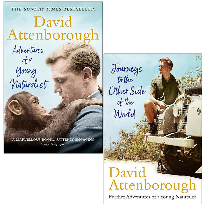 David Attenborough 2 Books Collection Set (Adventures of a Young Naturalist & Journeys to the Other Side of the World) - The Book Bundle