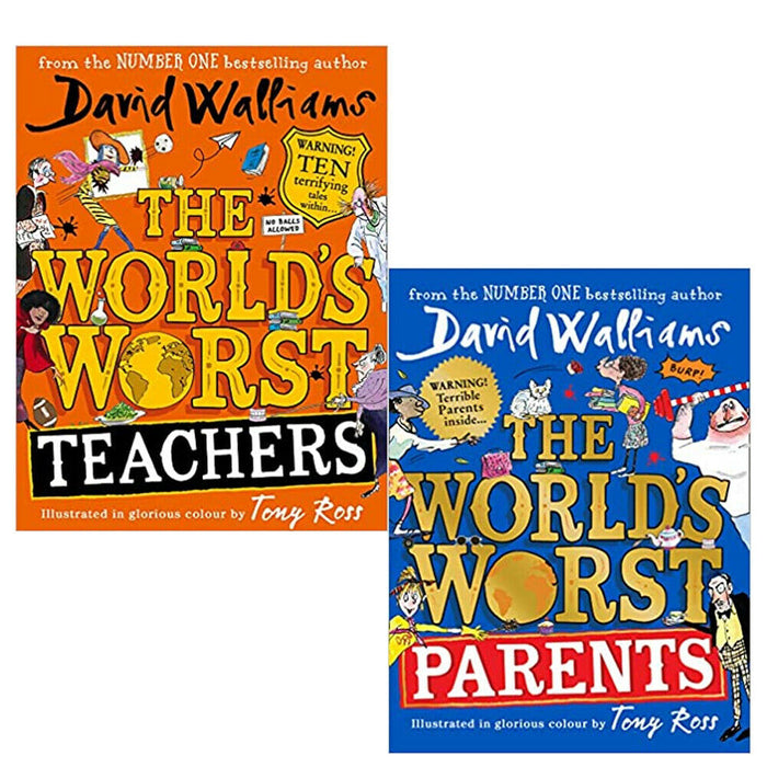 David Walliams 2 Books Collection Set The World’s Worst (Teachers & Parents) NEW - The Book Bundle