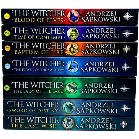 Andrzej Sapkowski The Witcher Series 7 Books Collection Set Last Wish New - The Book Bundle