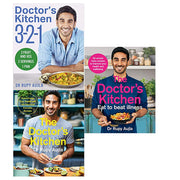The Doctor’s Kitchen  Series By Dr Rupy Aujla 3 Books Collection Set (Doctor’s Kitchen 3-2-1, Supercharge your , Eat to Beat Illness) - The Book Bundle