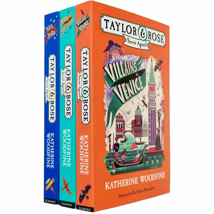 Taylor and Rose Secret Agents Series 1 - 3 By Katherine Woodfine (Peril in Paris , Spies in St. Petersburg, Villains in Venice) - The Book Bundle
