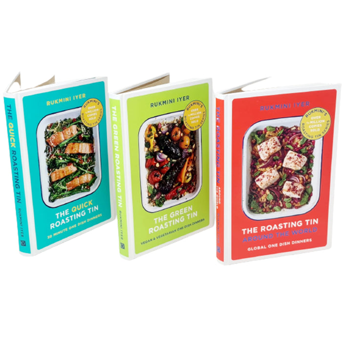 The Roasting Tin Series Collection By Rukmini Iyer 3 Books Set (Around the World,Green Roasting Tin,Simple One Dish Dinners) - The Book Bundle