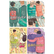Set of four Heartstopper graphic novels by Alice Oseman, hardcover collection featuring colorful cover art from the Hodder edition.