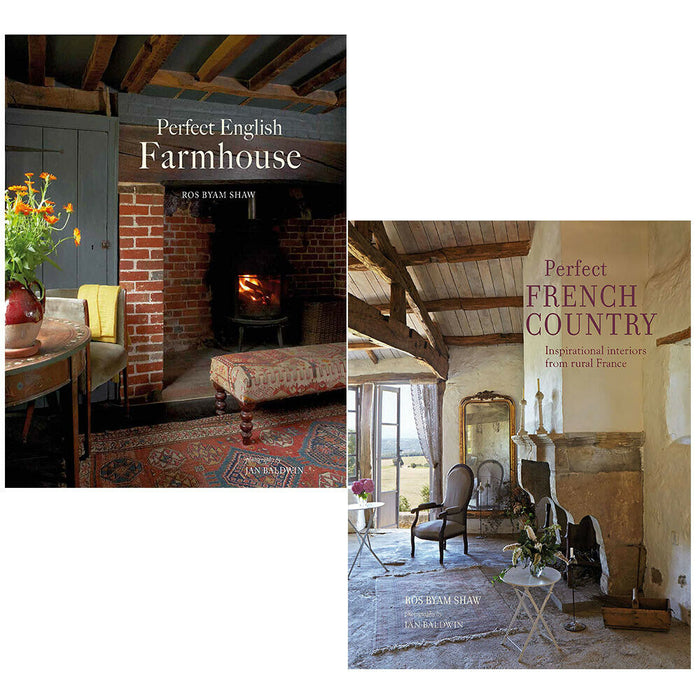 Ros Byam Shaw 2 Books Collection Set Perfect (French Country, English Farmhouse) - The Book Bundle