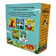 Little Tiger from the Let's Find The Animals felt lift-the-flap book collection by Alex Willmore, featuring a cute tiger illustration.
