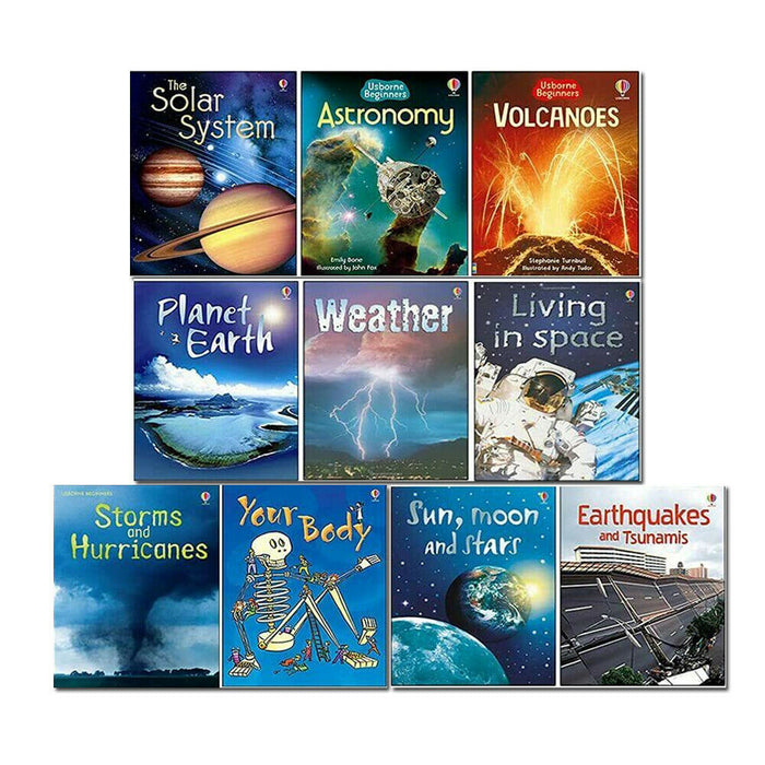 Usborne Beginners Science 10 Books Collection Set (Sun, Moon and Stars ...