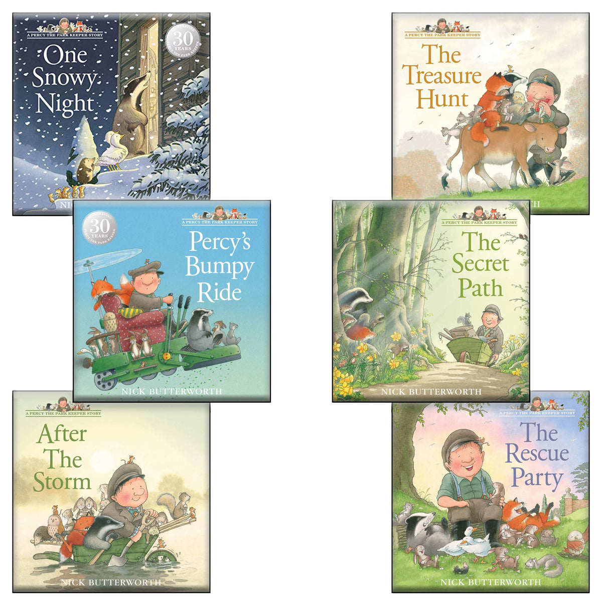 Percy the Park Keeper 6 Books Collection Set by Nick Butterworth The