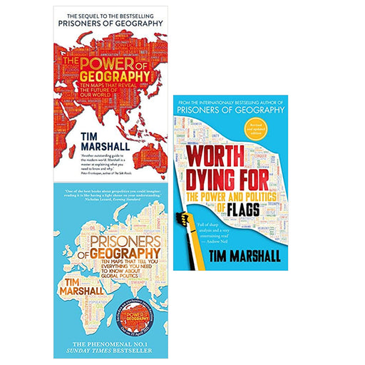 Tim Marshall 3 Books Collection Set (The Power of Geography, Prisoners, Worth) - The Book Bundle