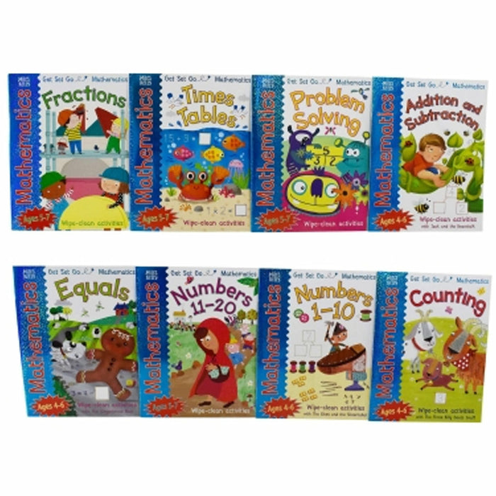 Get Set Go Mathematics 8 Books Wipe Clean Activity Book Set With Poster - The Book Bundle