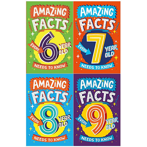 Amazing Facts Every 6, 7, 8, 9 Year  Old Needs to Know By  Catherine Brereton and James 4 Books Set - The Book Bundle