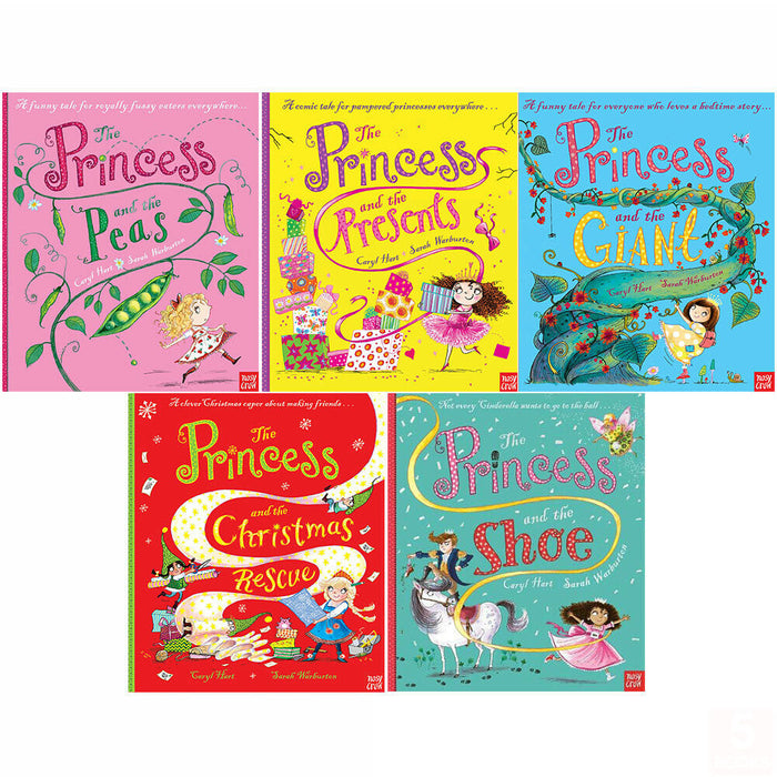 The Princess series Collection By Caryl Hart 5 Book Set (Peas,Shoe,Rescue,Gaint) - The Book Bundle