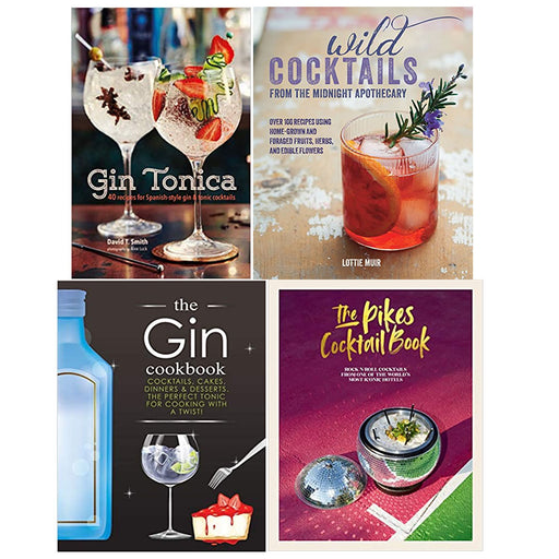 Gin Tonica, Wild Cocktails, The Gin Cookbook, The Pikes Cocktail Book 4 Books Set - The Book Bundle