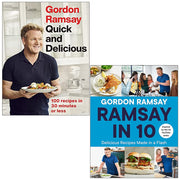 Gordon Ramsay 2 Books Collection Set (Gordon Ramsay Quick & Delicious, Ramsay in 10 Delicious Recipes Made in a Flash) - The Book Bundle