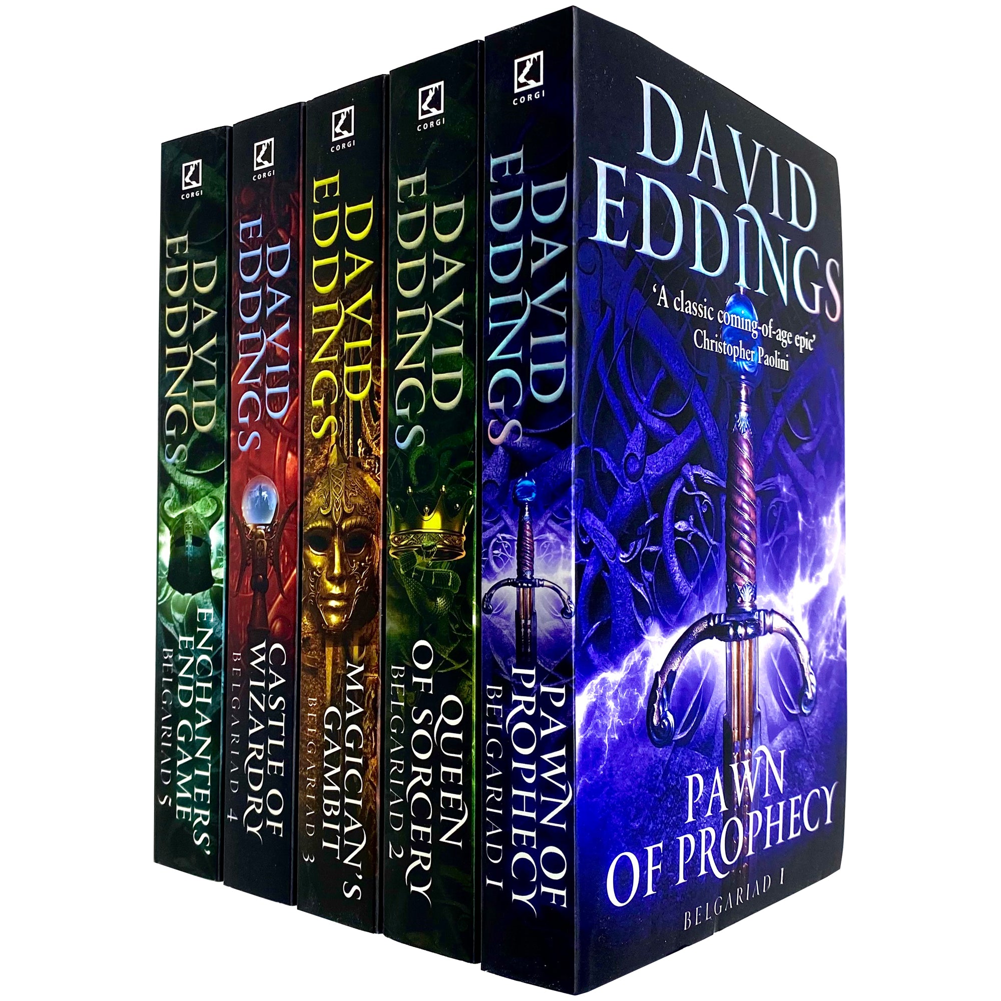 The Belgariad Series 5 Books Collection Set By David Eddings (Pawn Of Prophecy, Queen Of Sorcery & More)