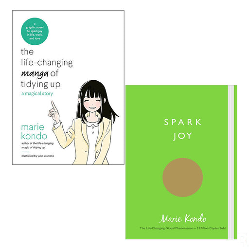 Life-Changing Manga of Tidying Up And Spark Joy 2 Books Collection Set PB NEW - The Book Bundle
