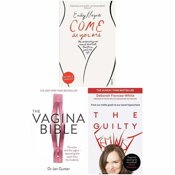 Come as You Are, The Guilty Feminist, The Vagina Bible 3 Books Collection Set - The Book Bundle