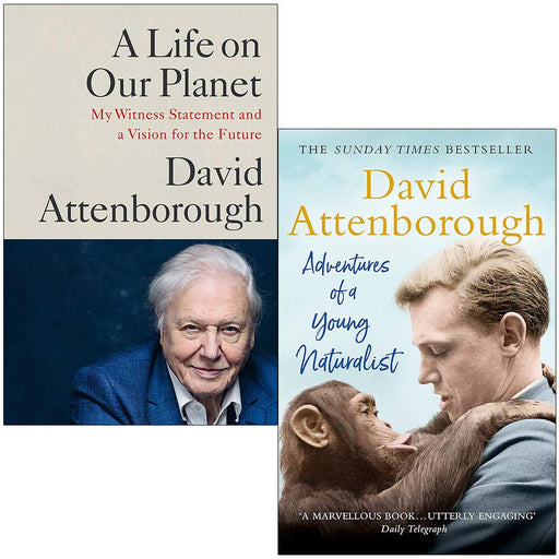 A Life on Our Planet & Adventures of a Young Naturalist By David Attenborough 2 Books Collection Set - The Book Bundle
