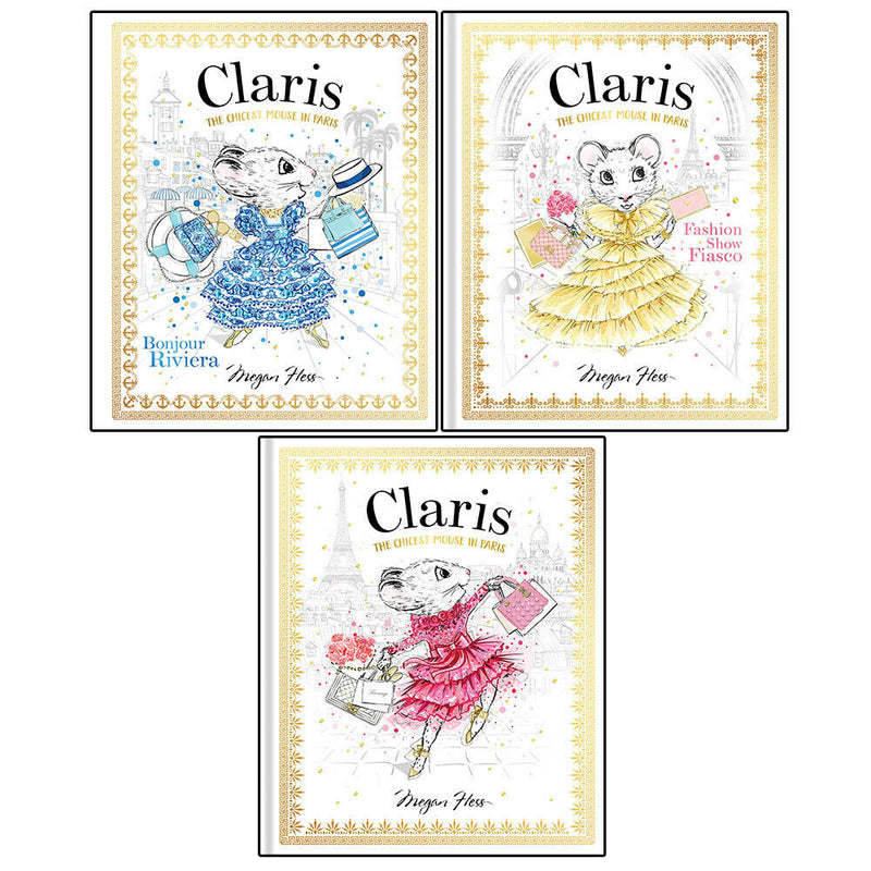 Megan Hess 3 Books Collection Set(Claris Bonjour, Fashion, Chicest) Hardback NEW - The Book Bundle