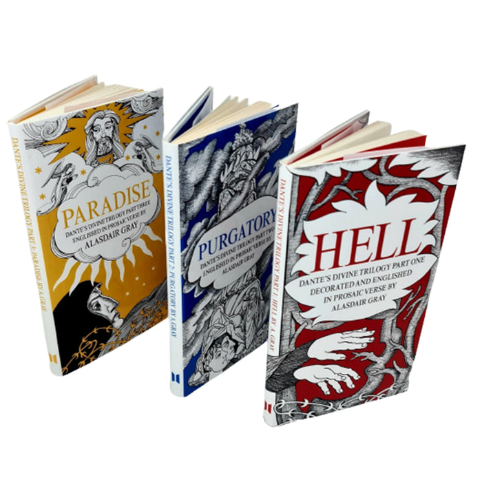 Dante's Divine Trilogy Part One to Three By Alasdair Gray 3 Books Collection Set (Hell, Purgatory, Paradise) - The Book Bundle